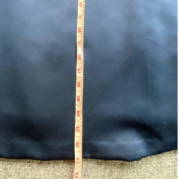 After Six Dress Womens 10 Blue Matte Satin 2pc Formal Gown Top‎ Long Skirt VTG - Picture 7 of 16